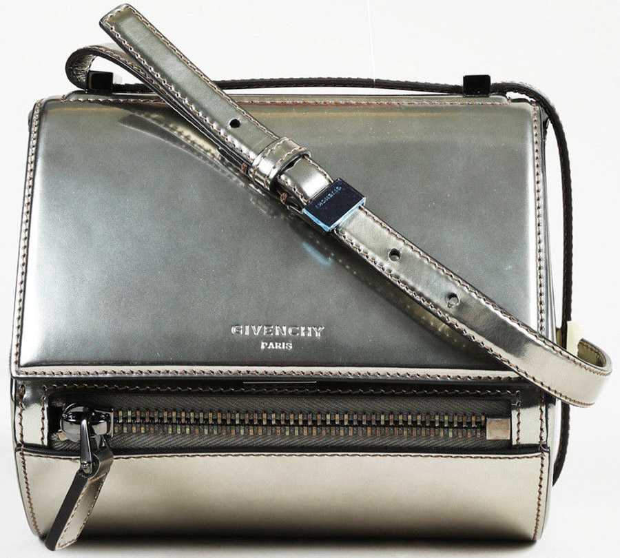 Shoulder bag silver metallic