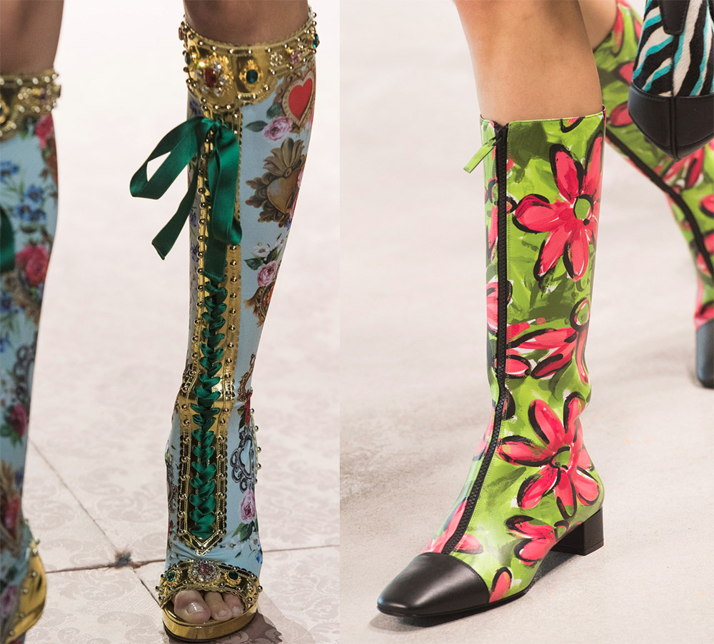 Women's boots with prints