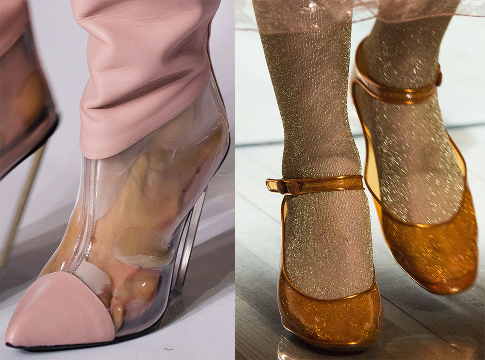 Transparent women's shoes