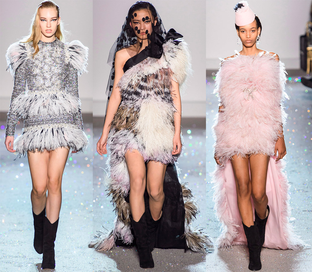 Beautiful dresses with feathers Giambattista Valli