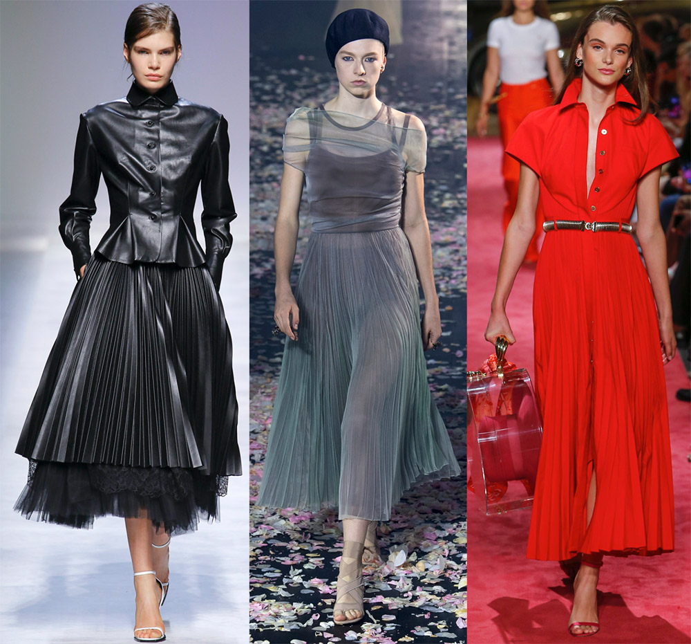 pleated dresses and skirts