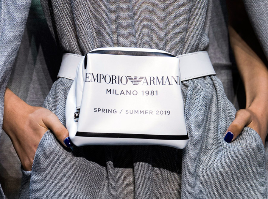 Bag with slogans