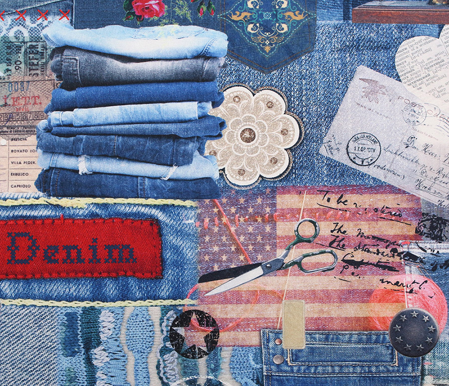 Denim patchwork