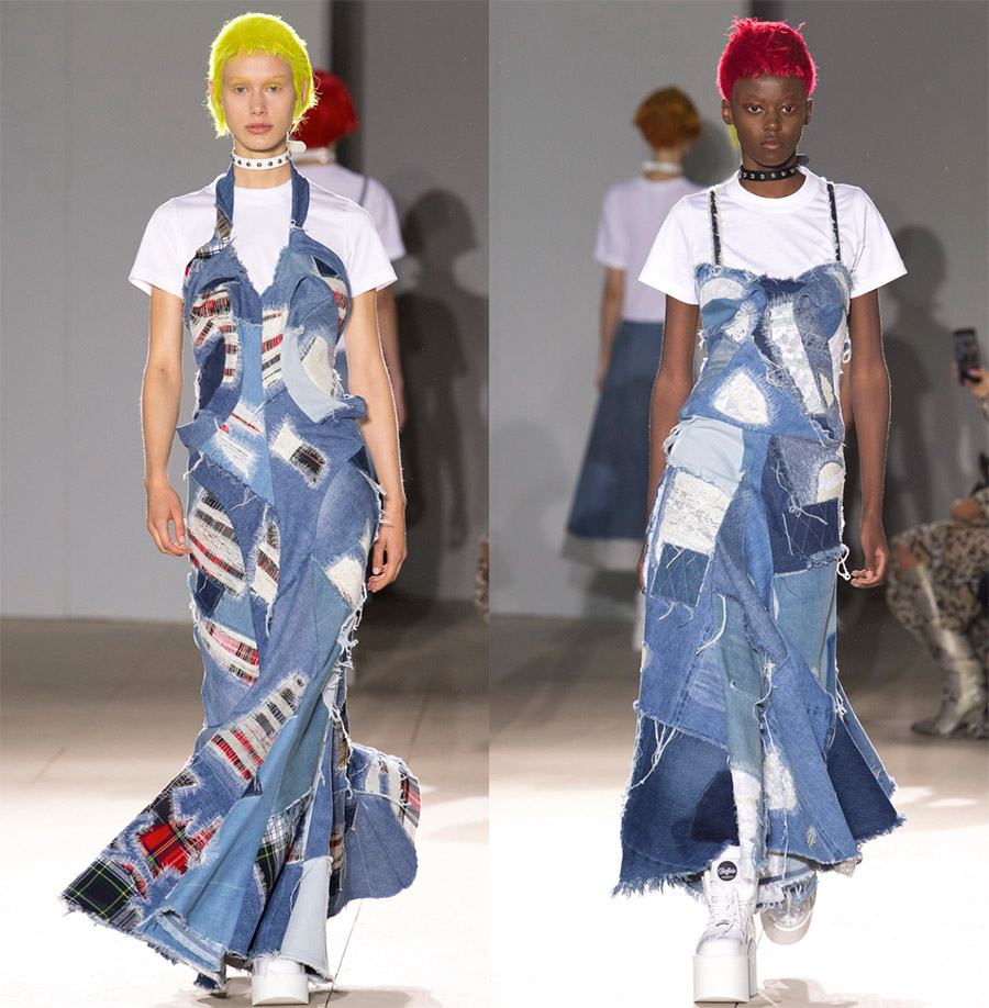 Denim patchwork and fashion trends