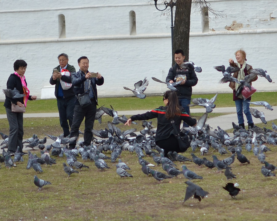 style of Chinese tourists in Russia