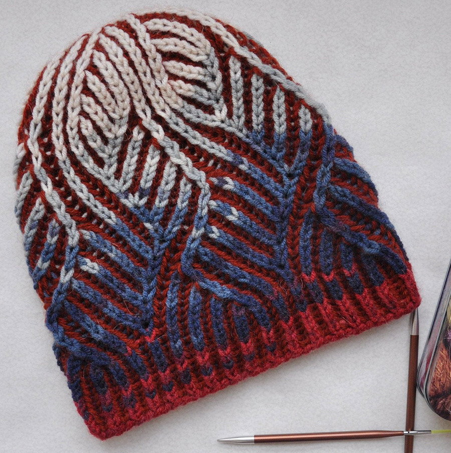 Knitted brioche hat