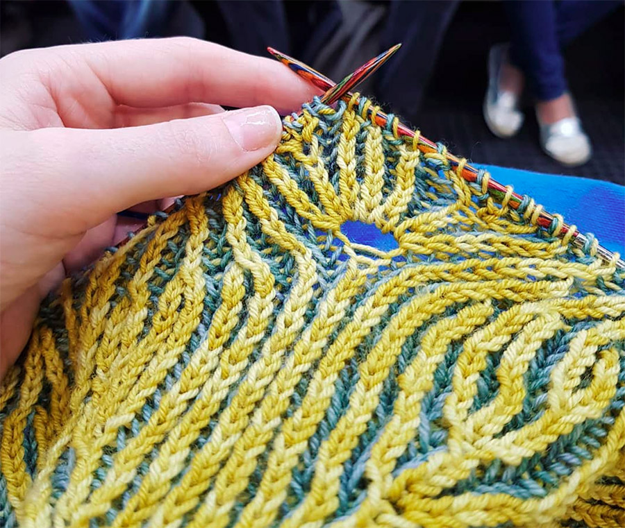 Brioche knitting technique