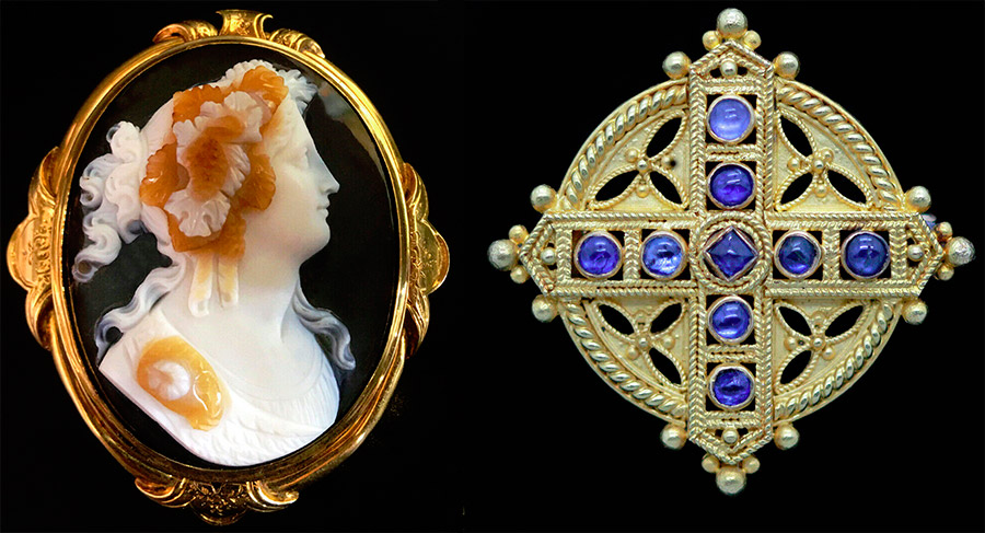 Antique gem brooch