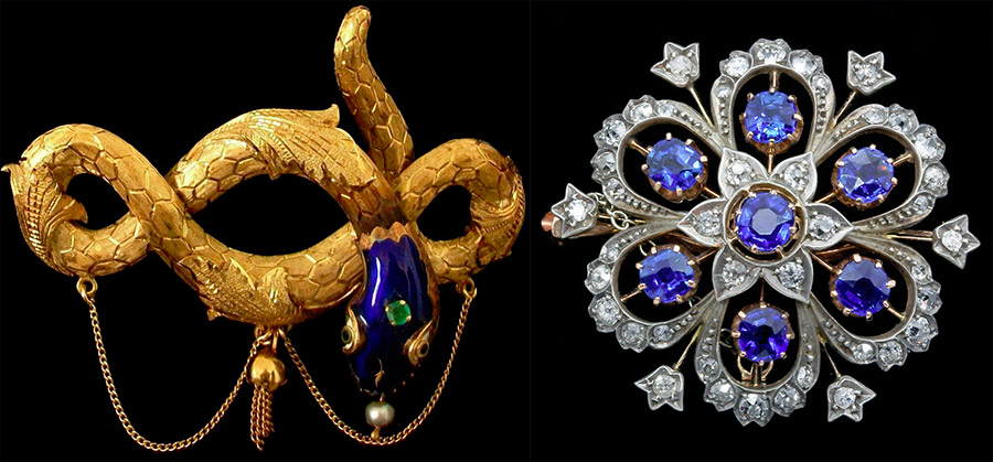 Antique gem brooch