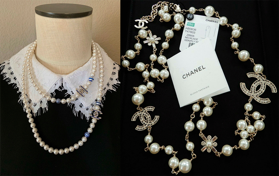 Pearl necklaces - stylish examples of Chanel