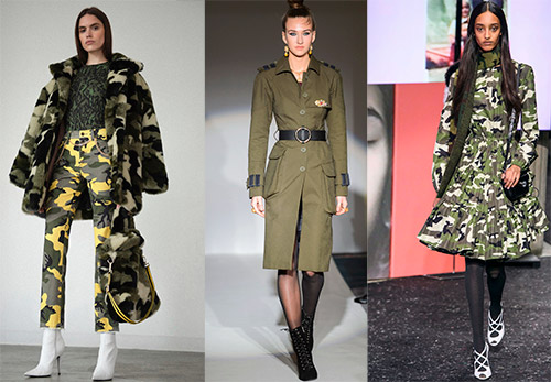 Camouflage print and military style in fashion 2024-2025