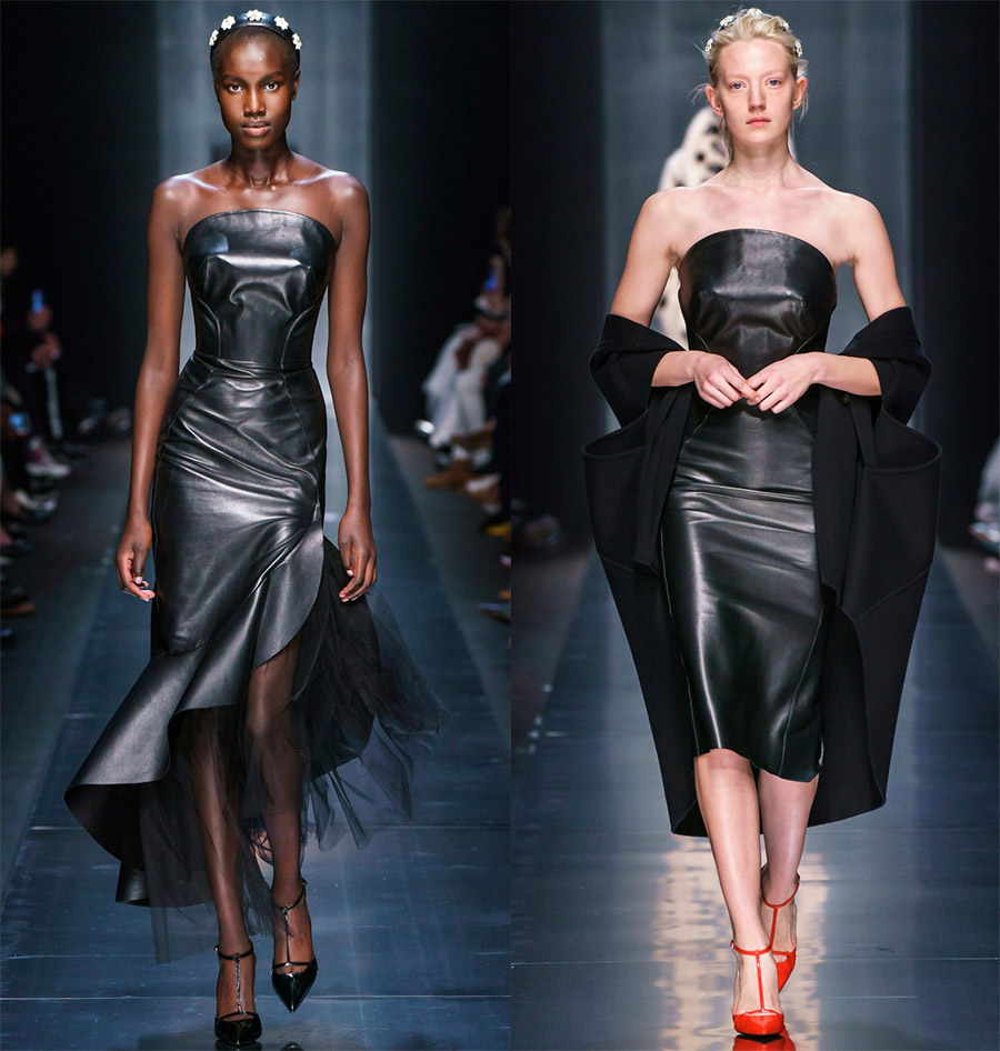 Fashionable leather dresses