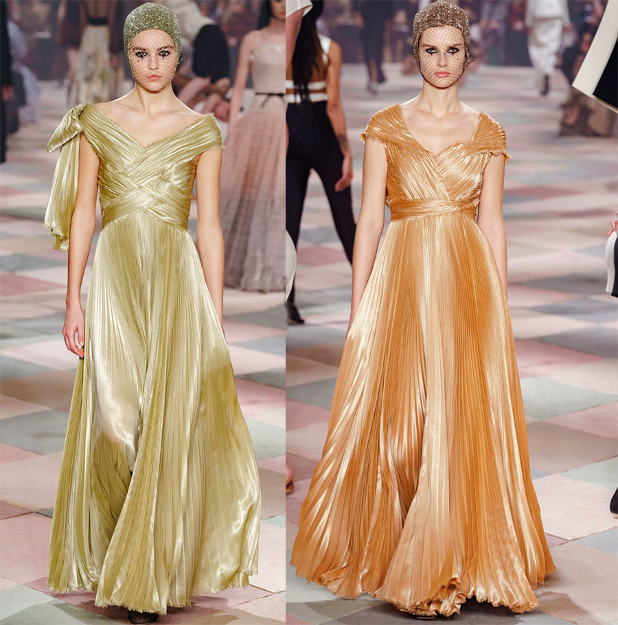 Gold color dresses