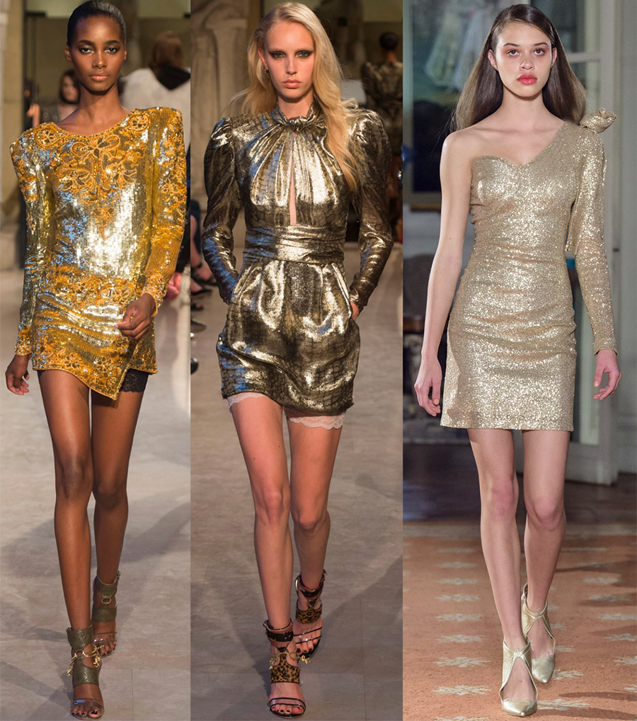 Gold color dresses