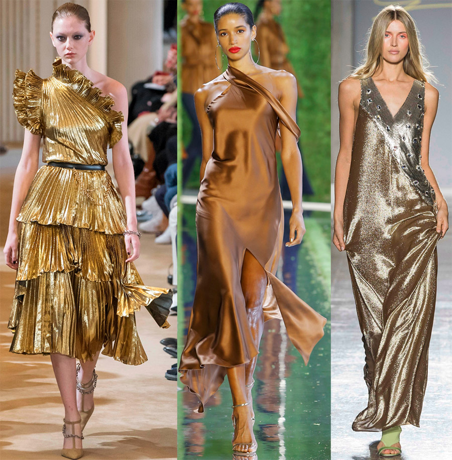 Fashionable gold dresses