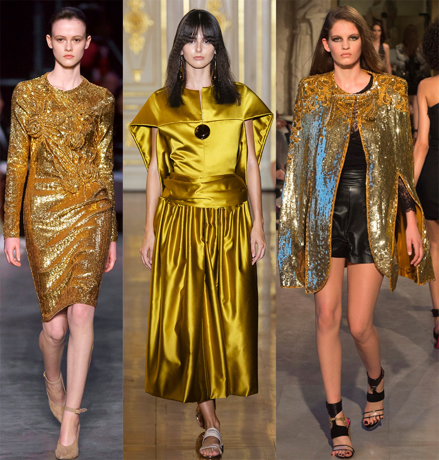 Luxury gold dresses