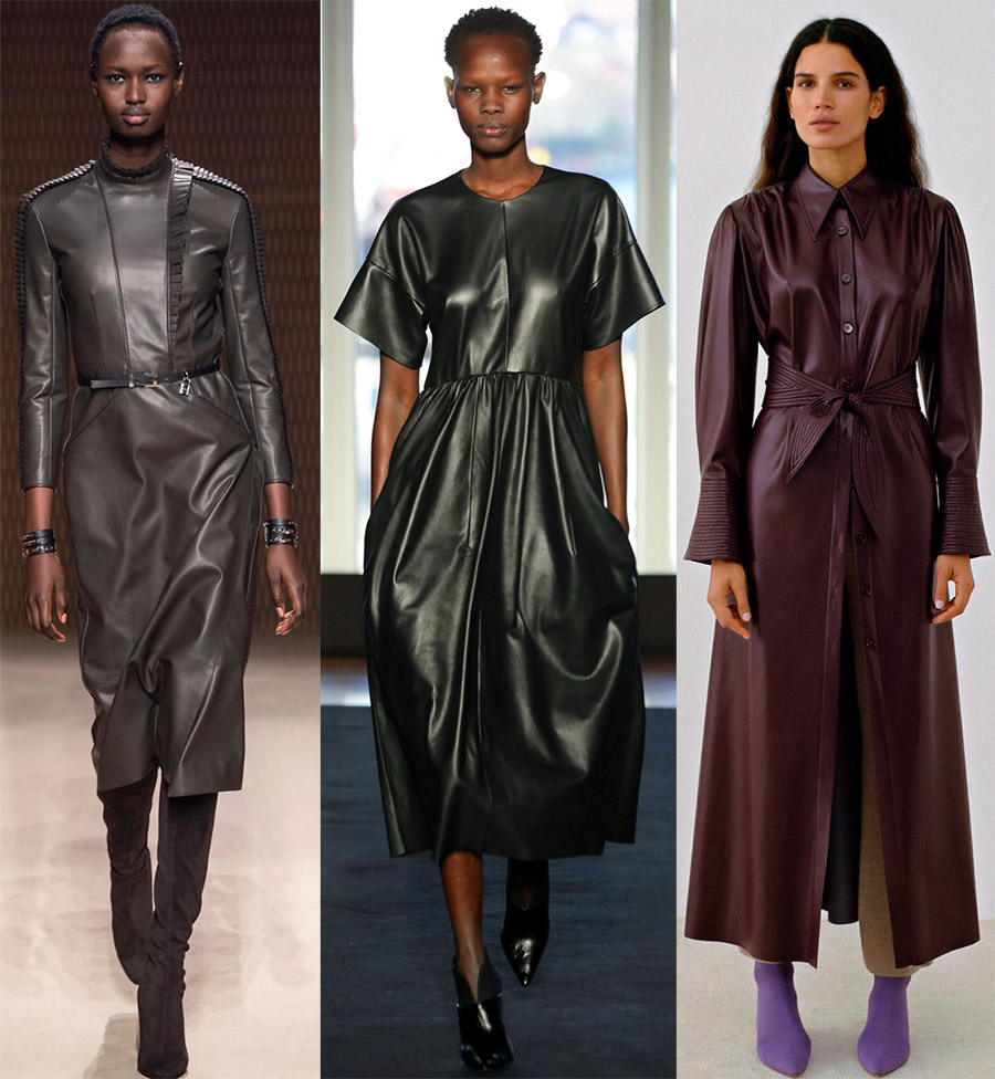 Beautiful leather dresses