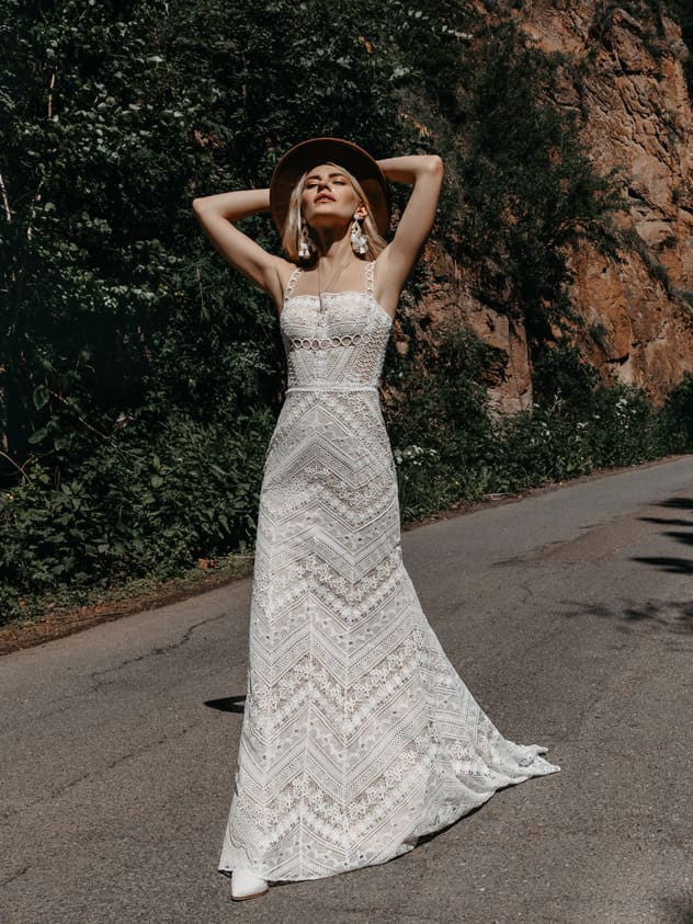 wedding dress with lace