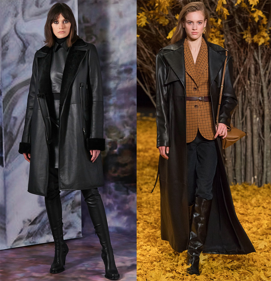 Women's leather coats