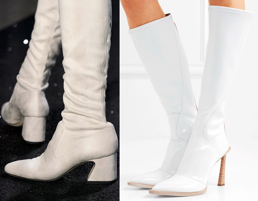 Fashionable white boots