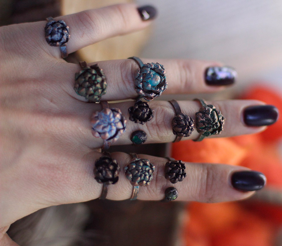 Boho rings and bracelets - chic and feminine