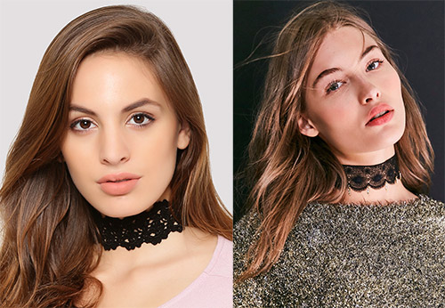 Lace choker on the neck - fashion trend