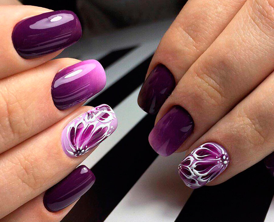 Purple manicure