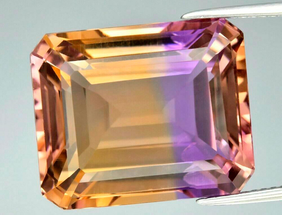 Ametrine or bolivianite in jewelry