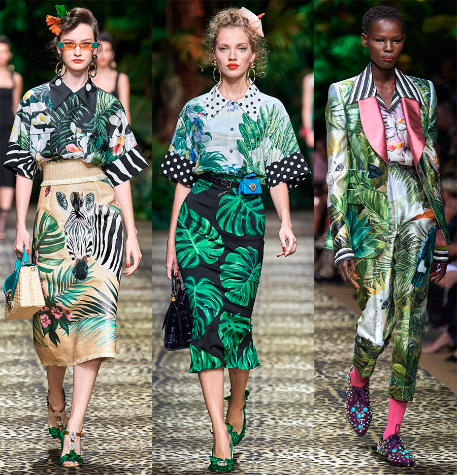 Tropical prints in fashion