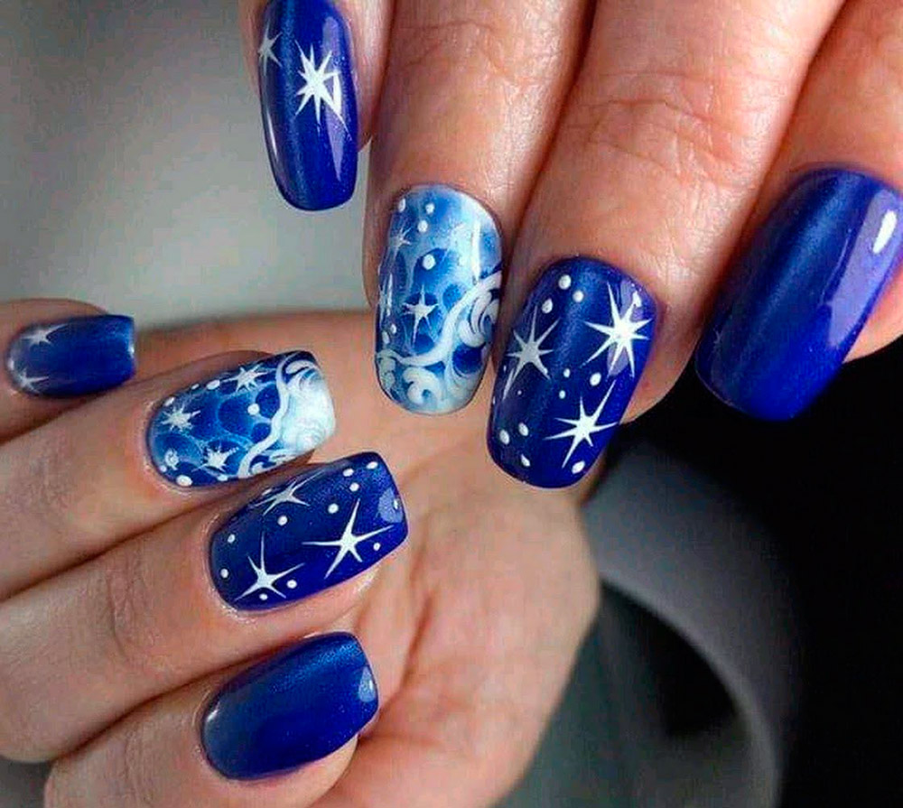 Manicure starry night