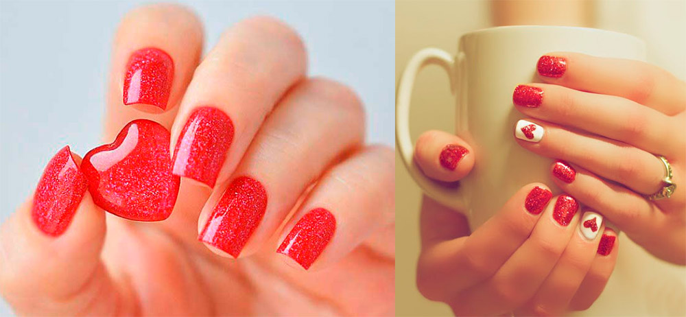 Red nail design