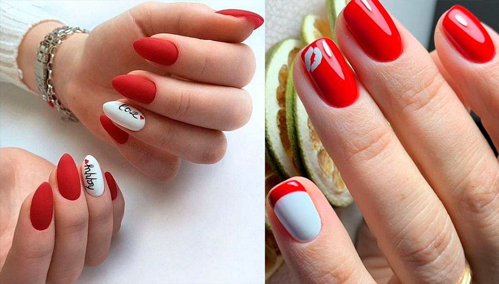 Red nail design