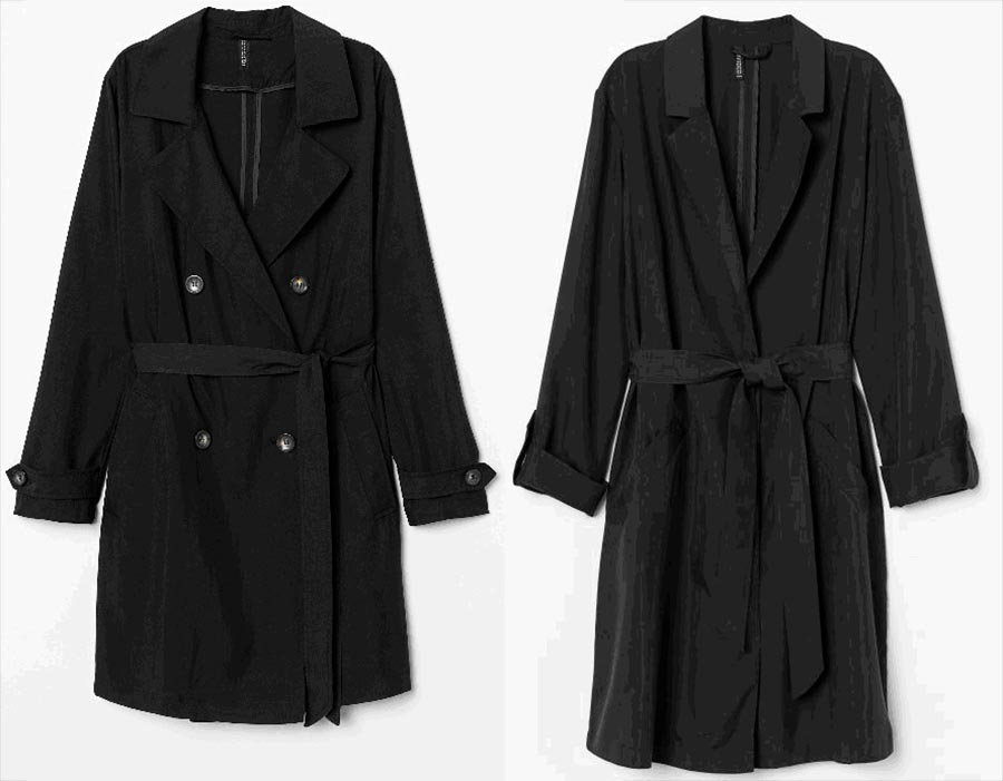 Black trench coat for spring 2024