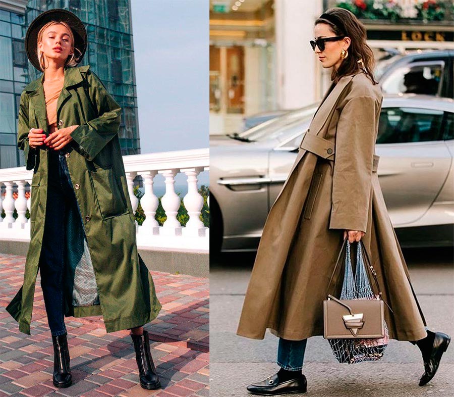 Long women's trench coat