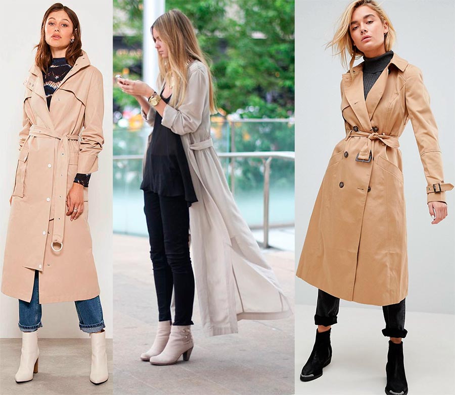 Long women's trench coat