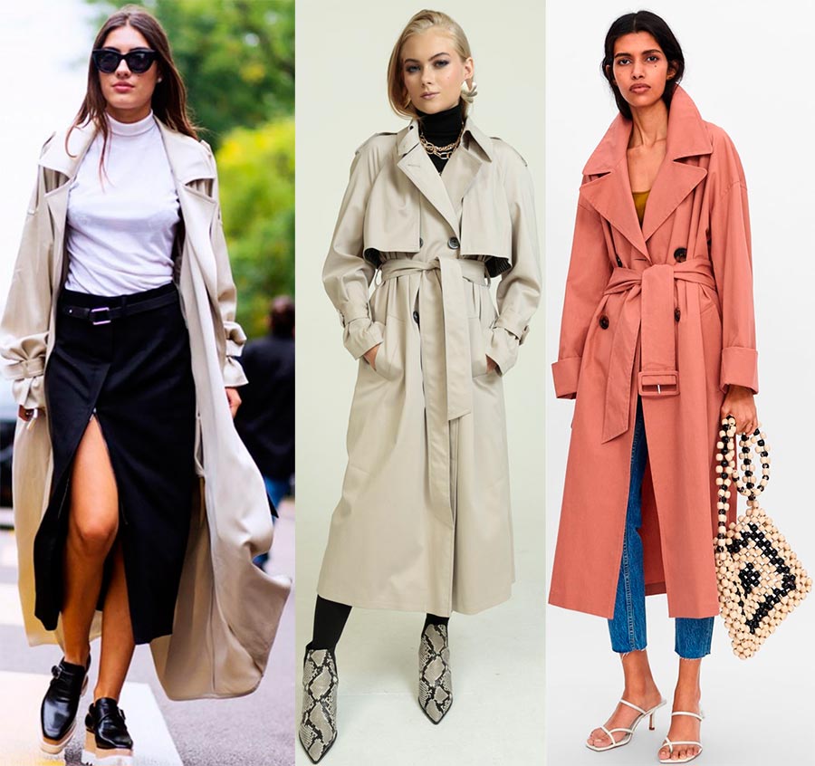 Long women's trench coat