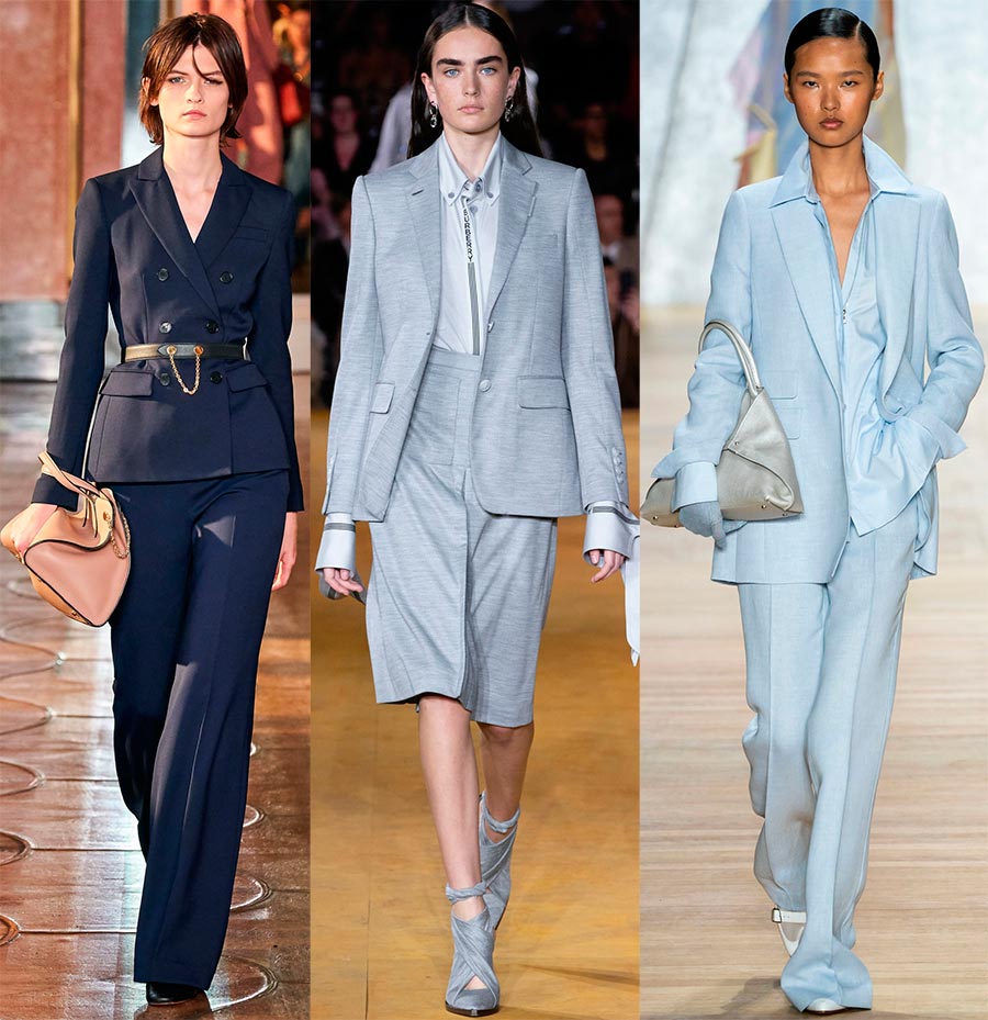 Women's suits with a skirt and trousers from famous brands