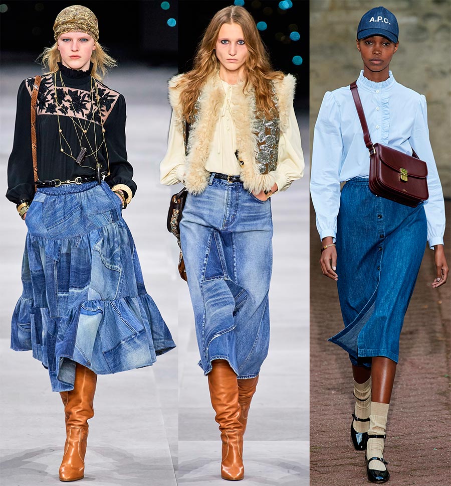 Denim skirts 2024