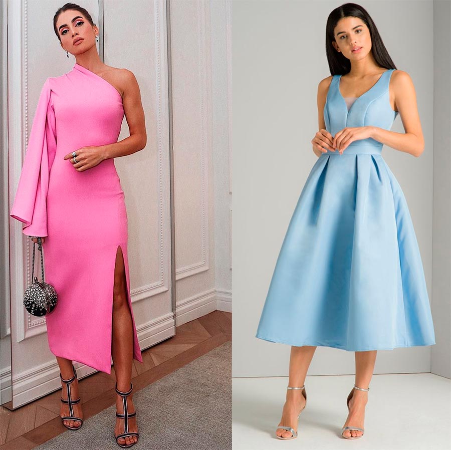 Dresses in pastel shades