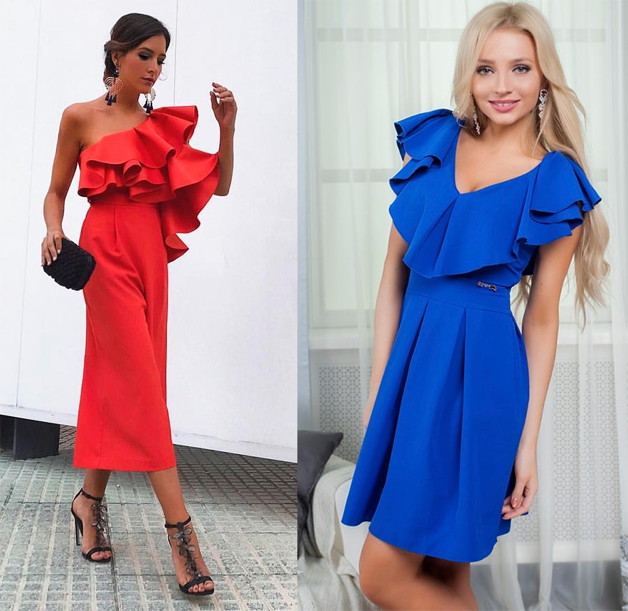 Dresses with ruffles