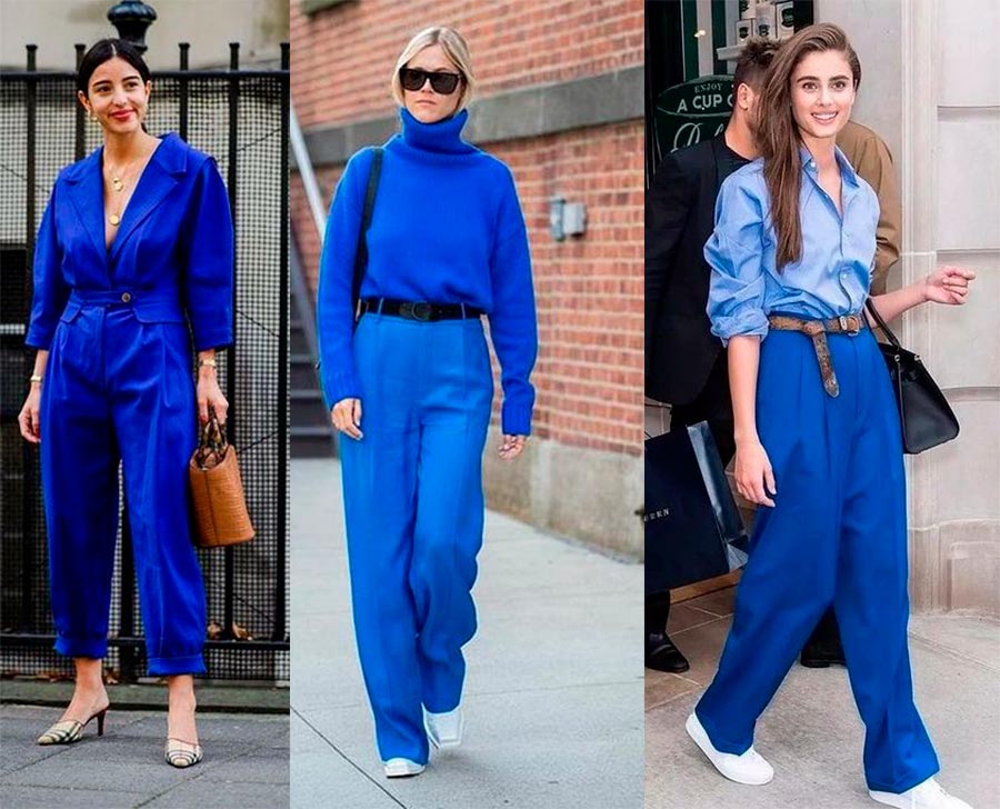 How to wear blue in clothes