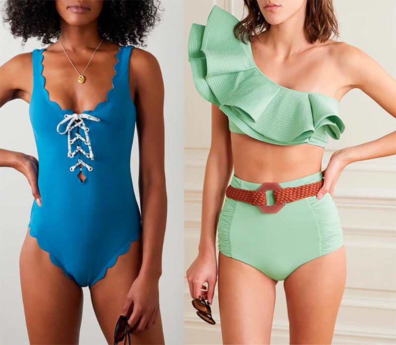 Fashionable shades of swimwear