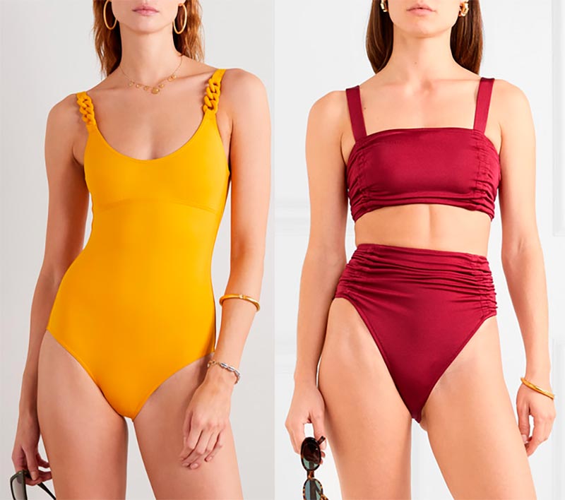 Fashionable shades of swimwear