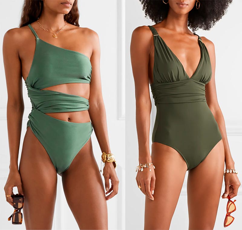 Fashionable shades of swimwear