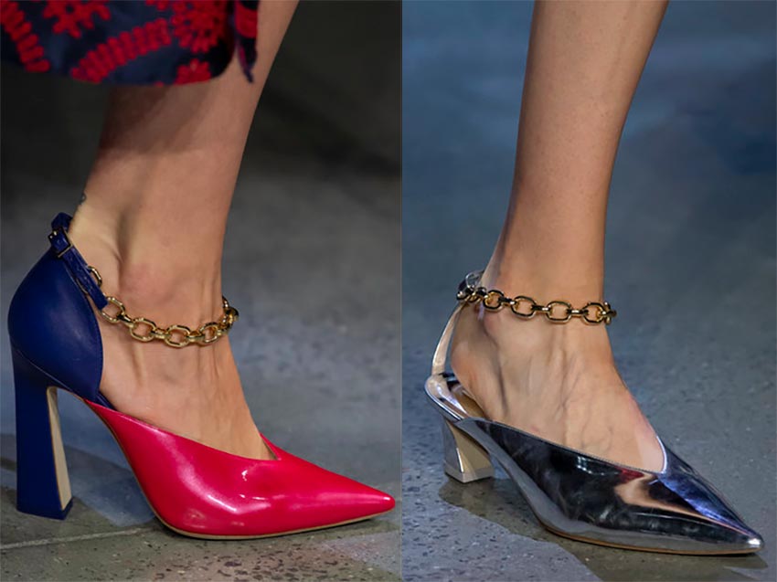 Beautiful shoes with chains