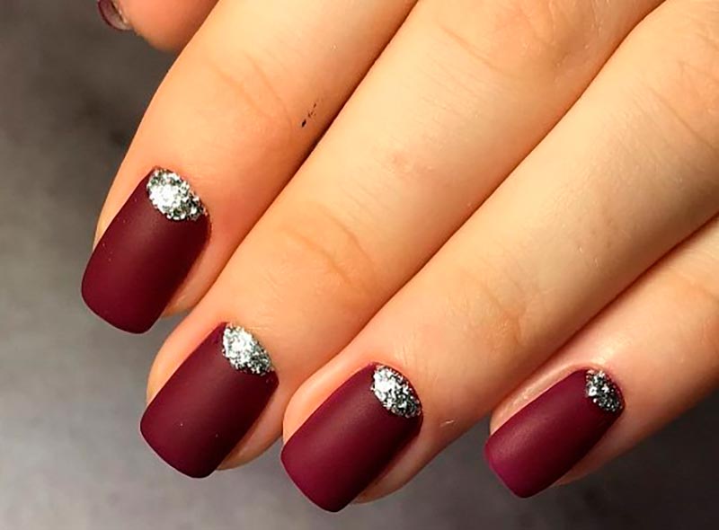 Matte moon manicure