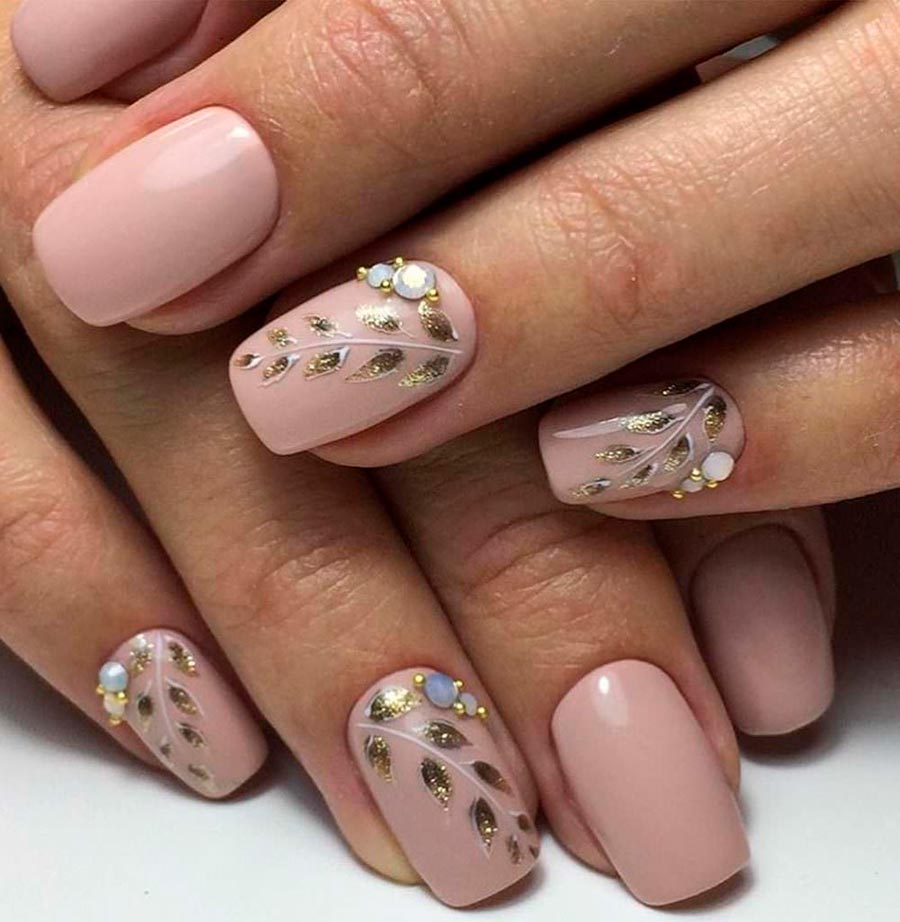 floral design on nails