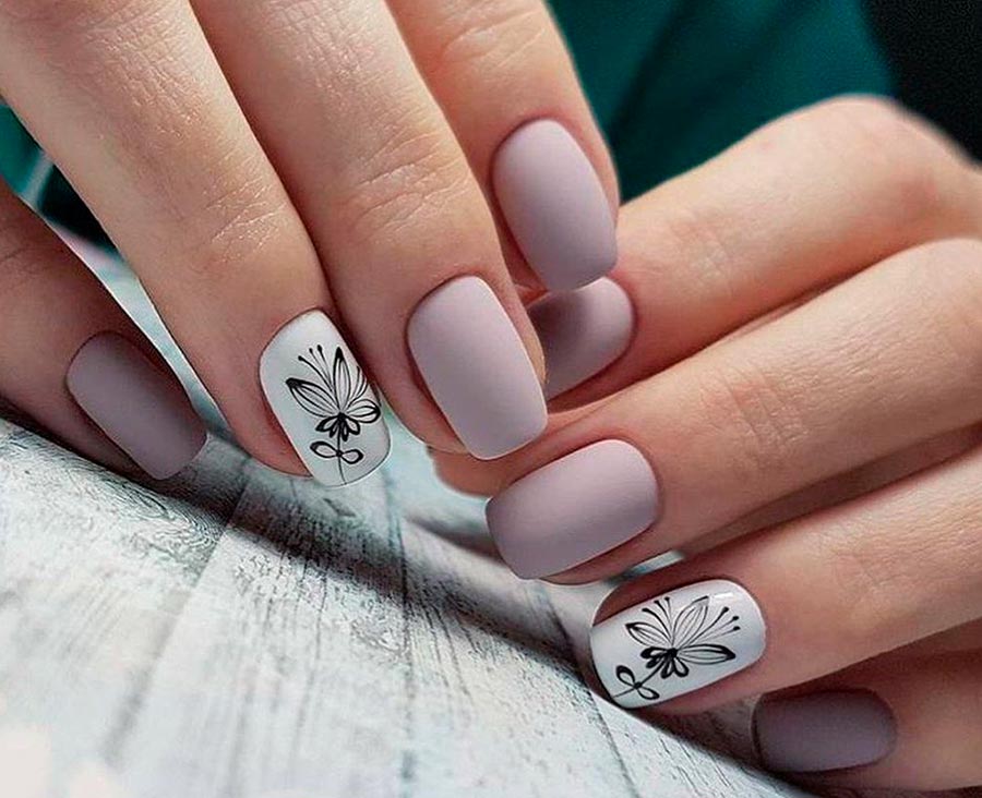 floral design on nails