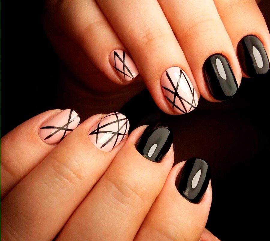 Black nail design