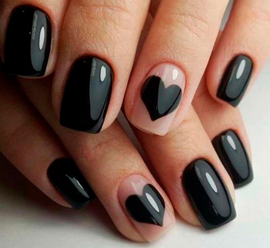 Black nail design